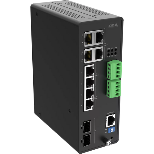 Santa Cruz Video Security LLC - Image - AXIS D8208-R Industrial PoE++ Switch