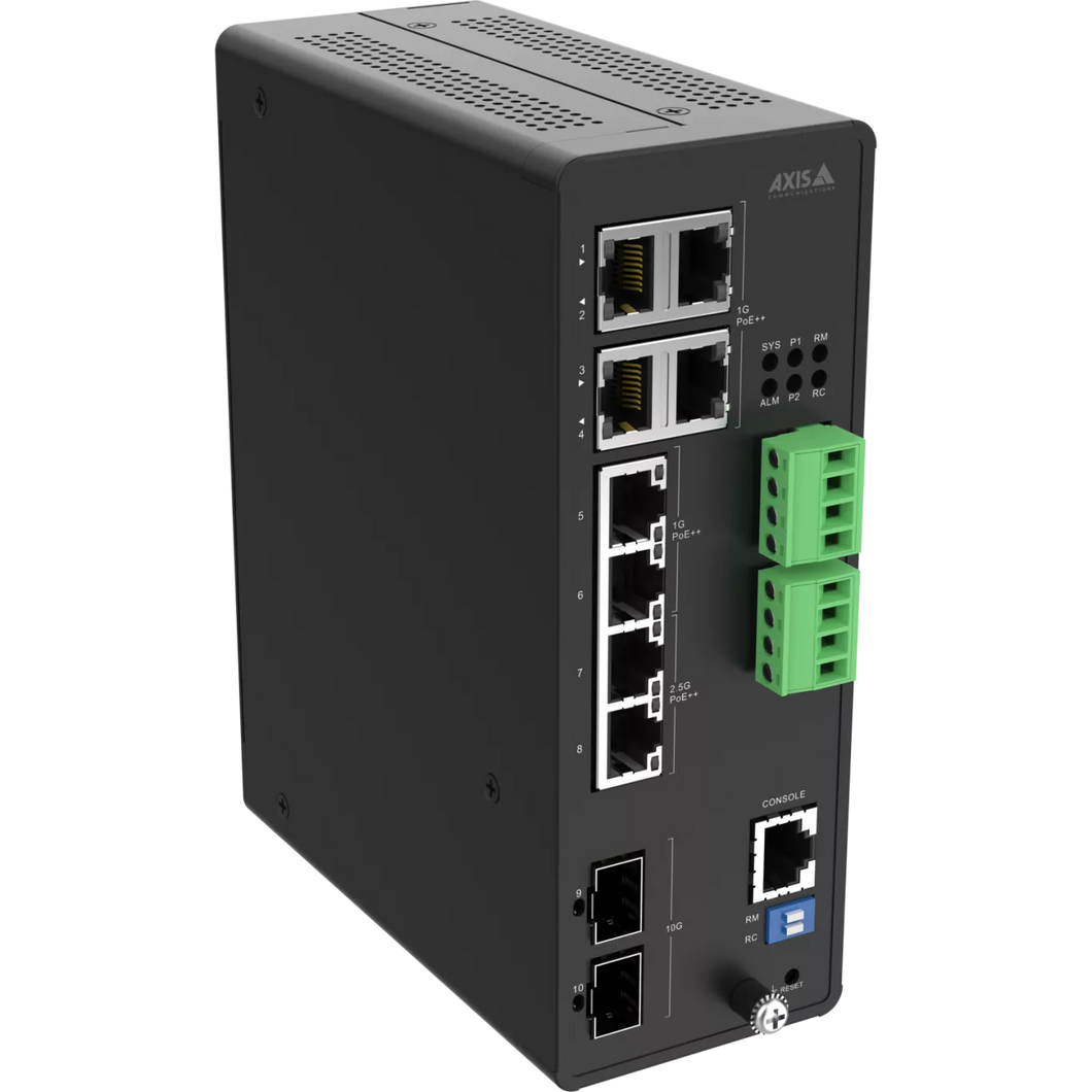 Santa Cruz Video Security LLC - Image - AXIS D8208-R Industrial PoE++ Switch